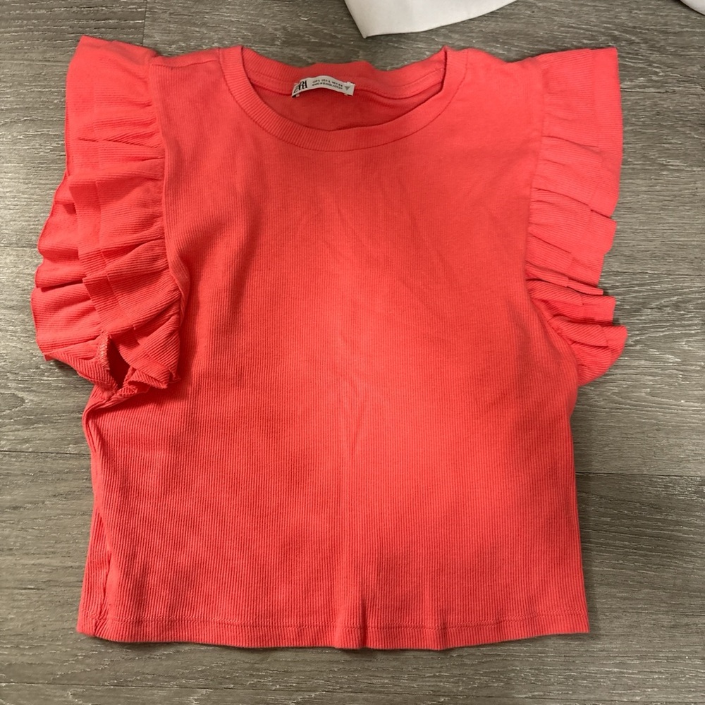 Women’s ' Ruffled Coral Top